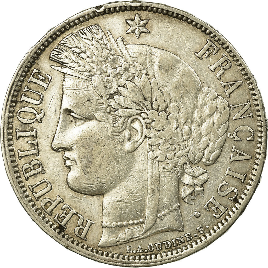 Monnaie, France, Cérès, 5 Francs, 1870, Bordeaux, TTB, Argent, Gadoury:742