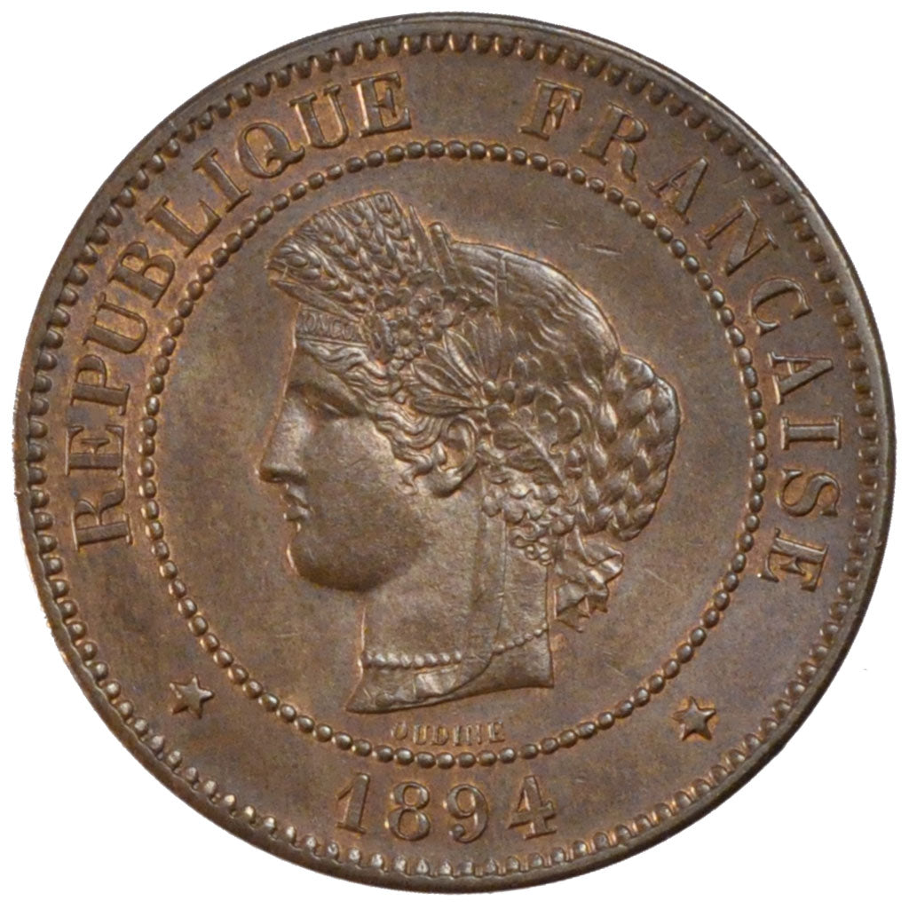 Moneta, Francia, Cérès, 5 Centimes, 1894, Paris, SPL, Bronzo, KM:821.1