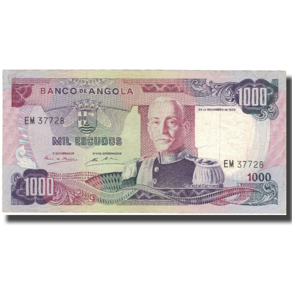 Billet, Angola, 1000 Escudos, 1972, 1972-11-24, KM:103, TTB