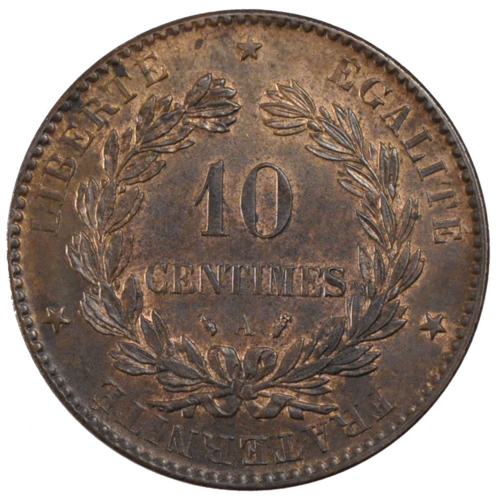 Monnaie, France, Cérès, 10 Centimes, 1888, Paris, SUP+, Bronze, KM:815.1