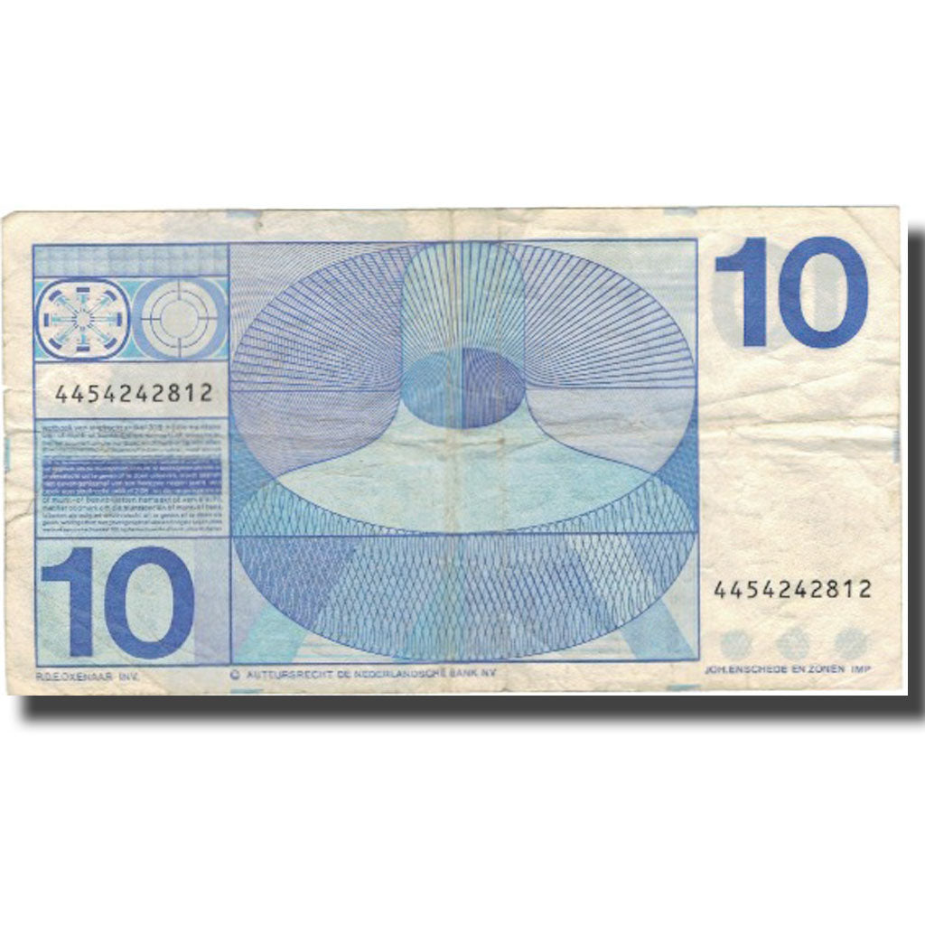 Banconote, Paesi Bassi, 10 Gulden, 1968, 1968-04-25, KM:91b, MB