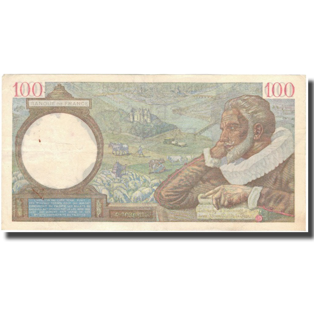 France, 100 Francs, 100 F 1939-1942 ''Sully'', 1941, 1941-01-09, EF(40-45)