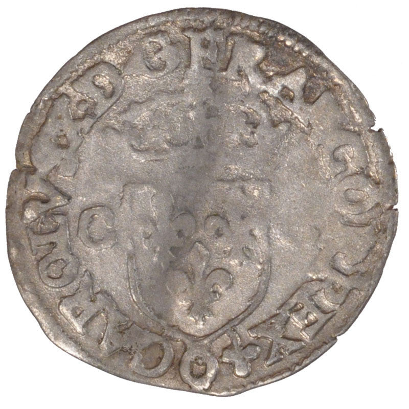 Coin, France, Douzain, 1593, Riom, EF(40-45), Silver, Sombart:4414