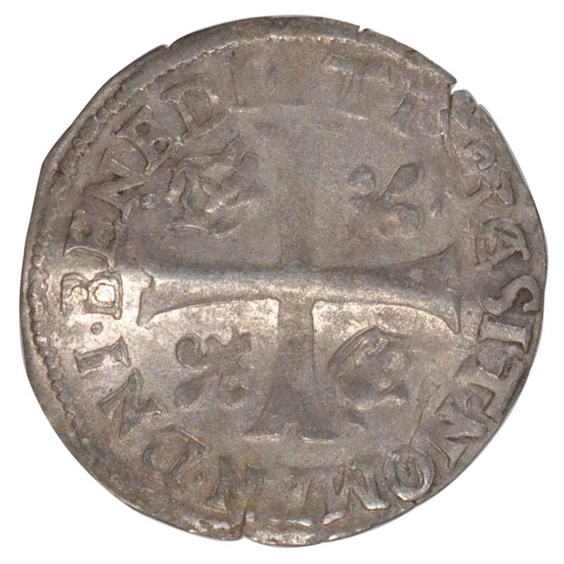 Coin, France, Douzain, 1593, Riom, EF(40-45), Silver, Sombart:4414