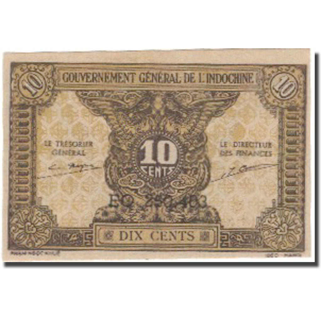 Billet, FRENCH INDO-CHINA, 10 Cents, Undated (1942), KM:89a, NEUF