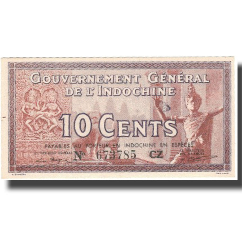 Banconote, INDOCINA FRANCESE, 10 Cents, Undated (1939), KM:85c, FDS