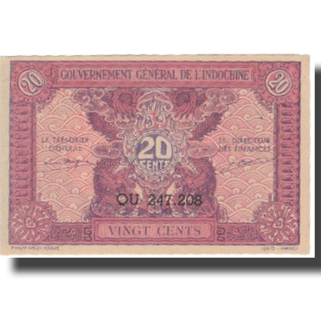 Banconote, INDOCINA FRANCESE, 20 Cents, Undated (1942), KM:90, FDS