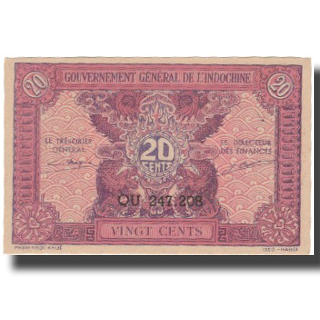 Banknote, FRENCH INDO-CHINA, 20 Cents, Undated (1942), KM:90, UNC(65-70)