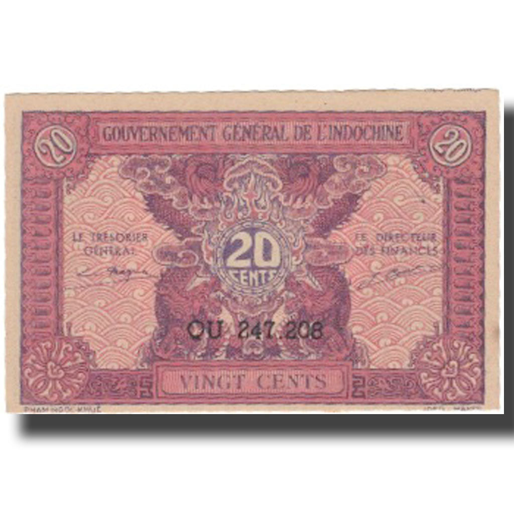 Banknote, FRENCH INDO-CHINA, 20 Cents, Undated (1942), KM:90, UNC(65-70)