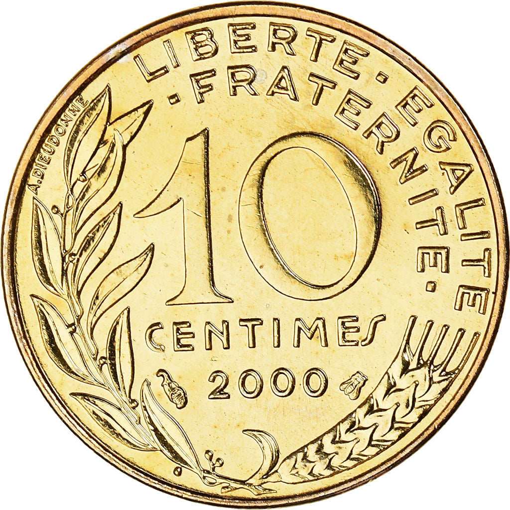 Coin, France, Marianne, 10 Centimes, 2000, Paris, BU, MS(65-70)