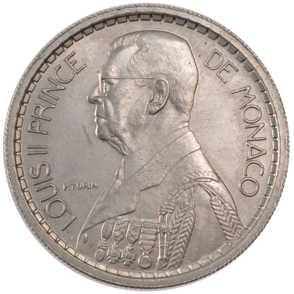 Moneta, Monaco, 10 Francs, 1945, MS(60-62), Miedź-Nikiel, KM:E18, Gadoury:136