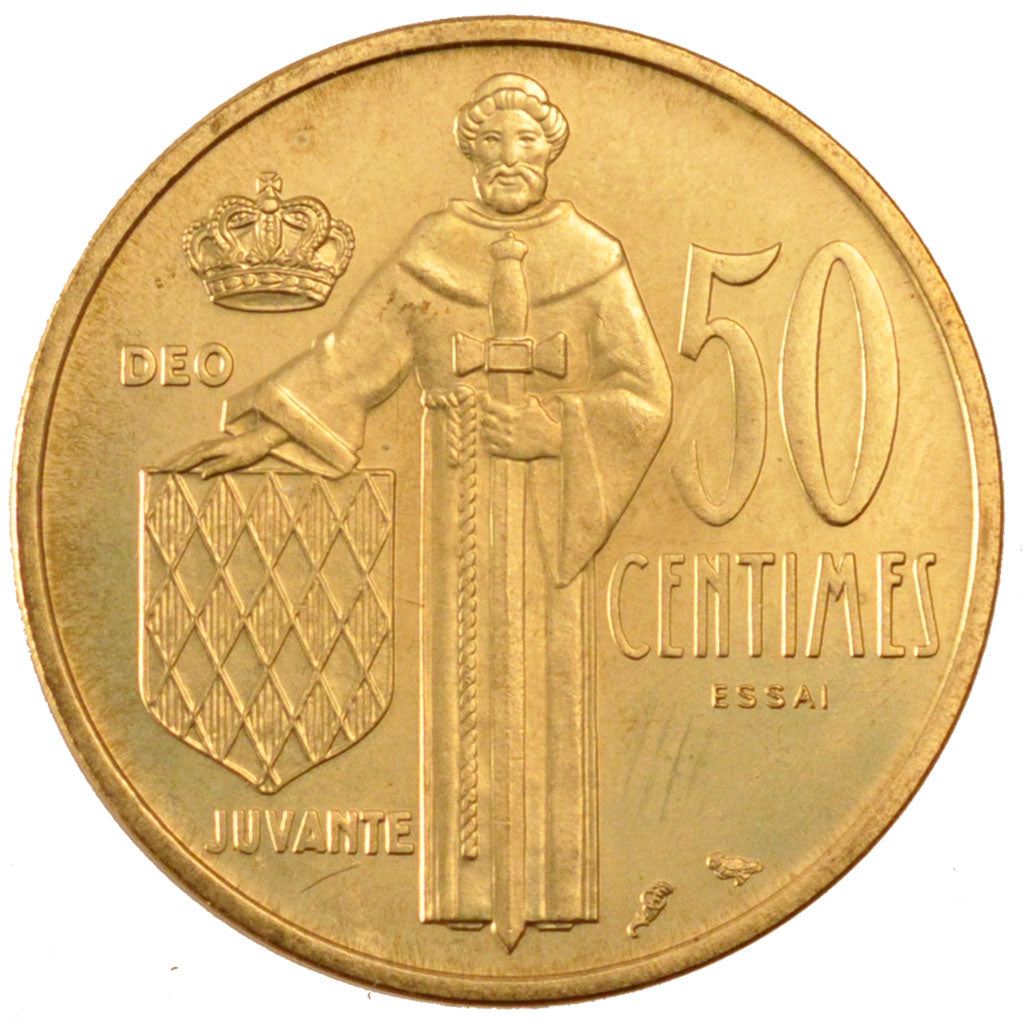 Coin, Monaco, 50 Centimes, 1962, MS(60-62), Cupro-Aluminium, KM:E49, Gadoury:148