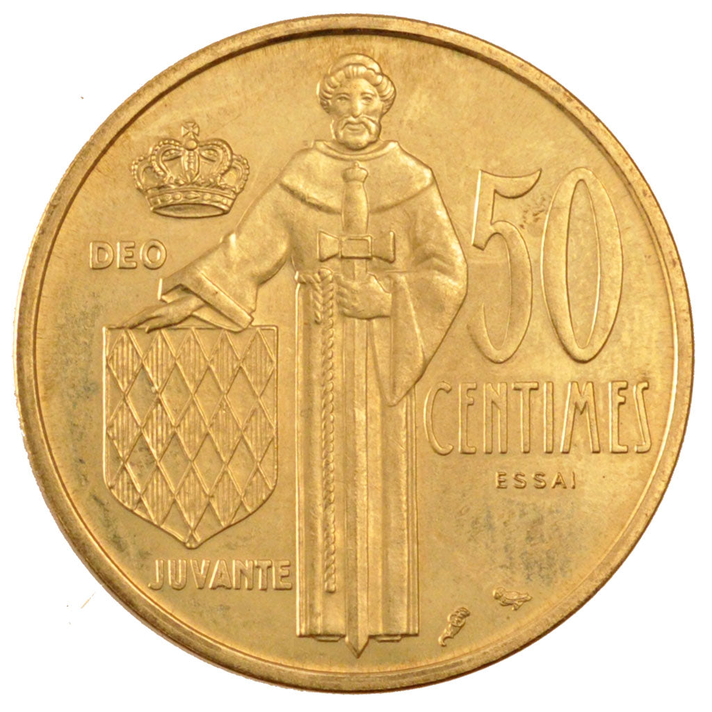 Moneta, Monaco, 50 Centimes, 1962, MS(60-62), Brązal, KM:E49, Gadoury:148