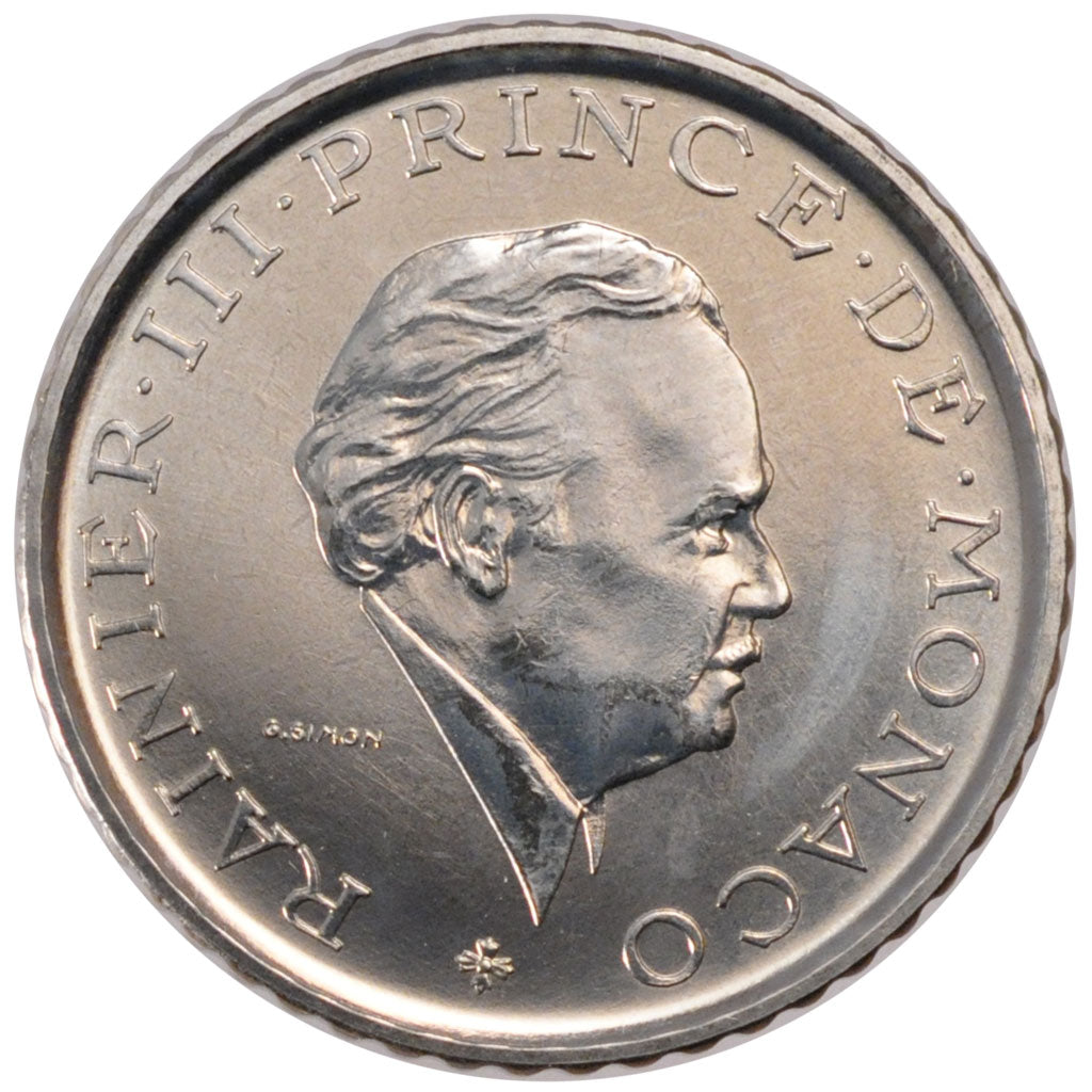 Coin, Monaco, 2 Francs, 1979, MS(60-62), Nickel, KM:E71, Gadoury:151