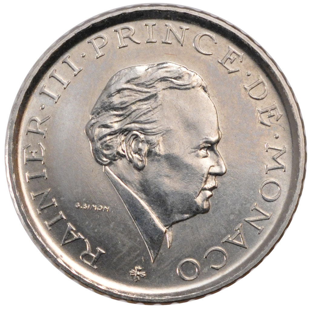 Coin, Monaco, 2 Francs, 1979, MS(60-62), Nickel, KM:E71, Gadoury:151