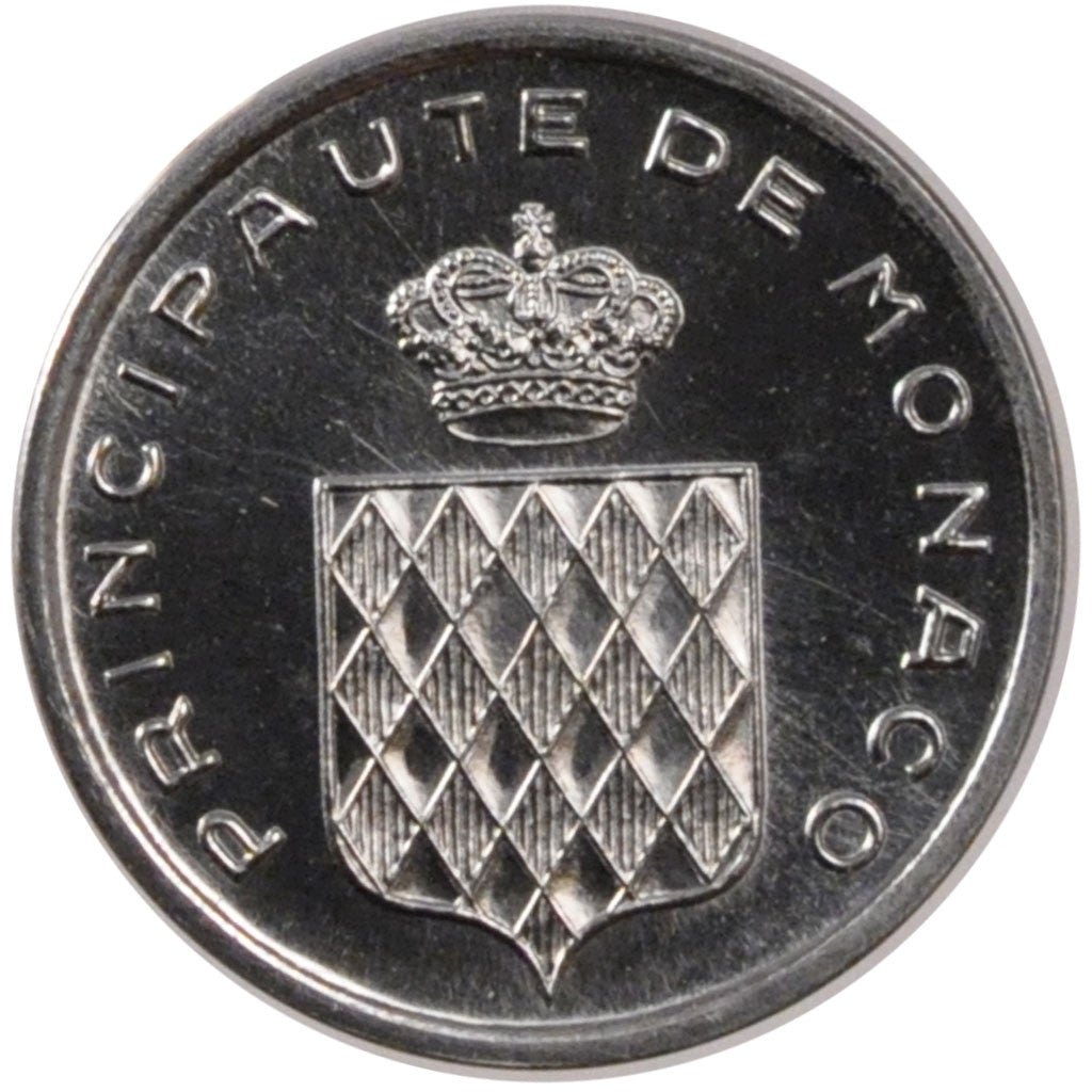 Coin, Monaco, Centime, 1976, MS(60-62), Stainless Steel, Gadoury:144