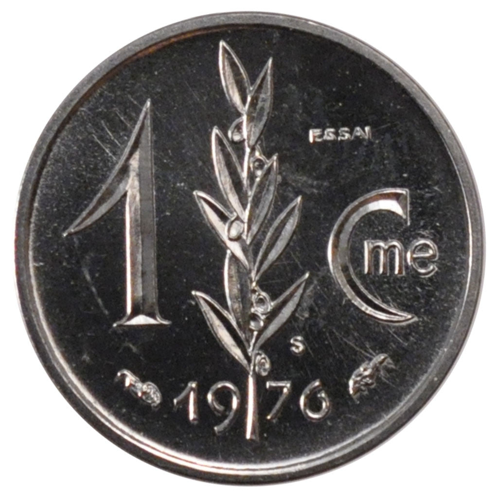Coin, Monaco, Centime, 1976, MS(60-62), Stainless Steel, Gadoury:144
