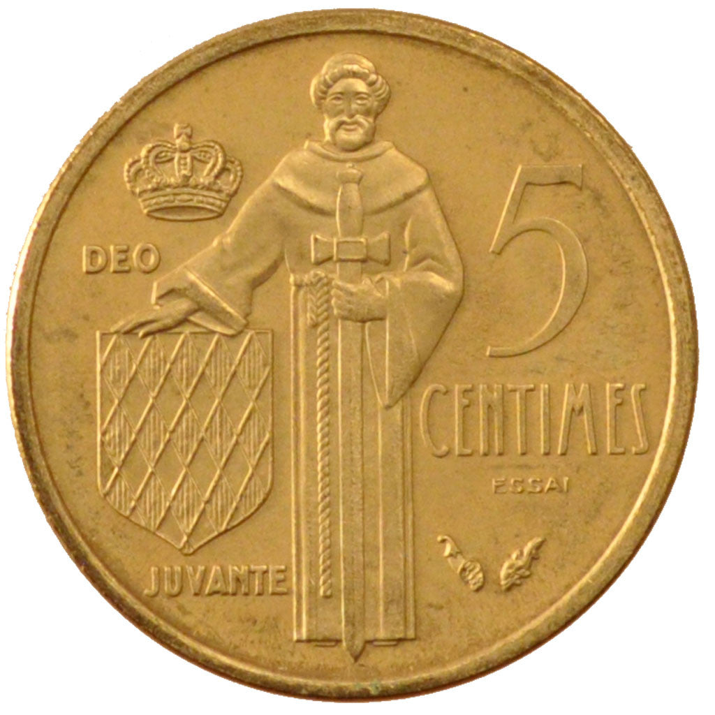Coin, Monaco, 5 Centimes, 1976, MS(60-62), Copper-Aluminum-Nickel, Gadoury:145