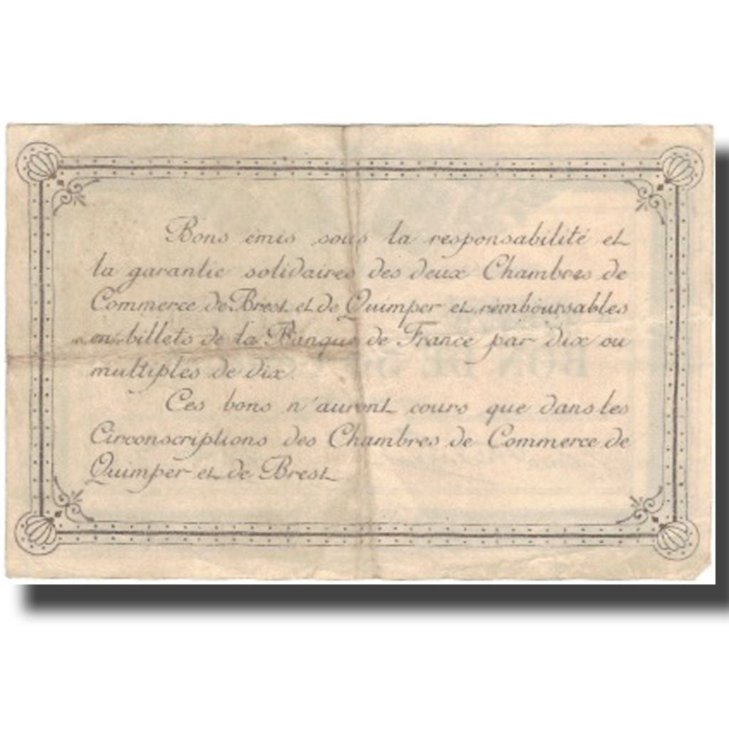 Francja, Quimper et Brest, 50 Centimes, 1915, EF(40-45)