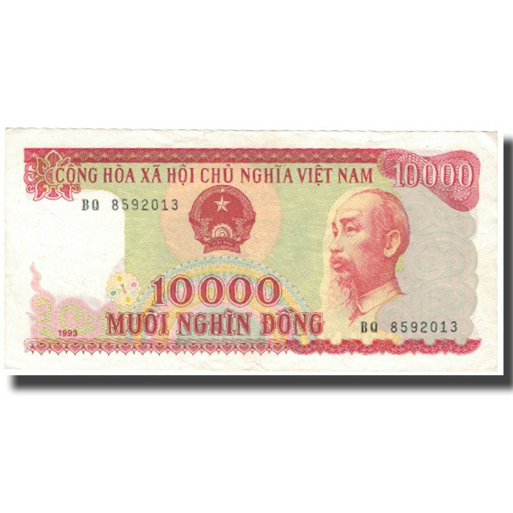 Banknot, Wietnam, 10,000 D<ox>ng, 1993, 1993, KM:115a, AU(50-53)