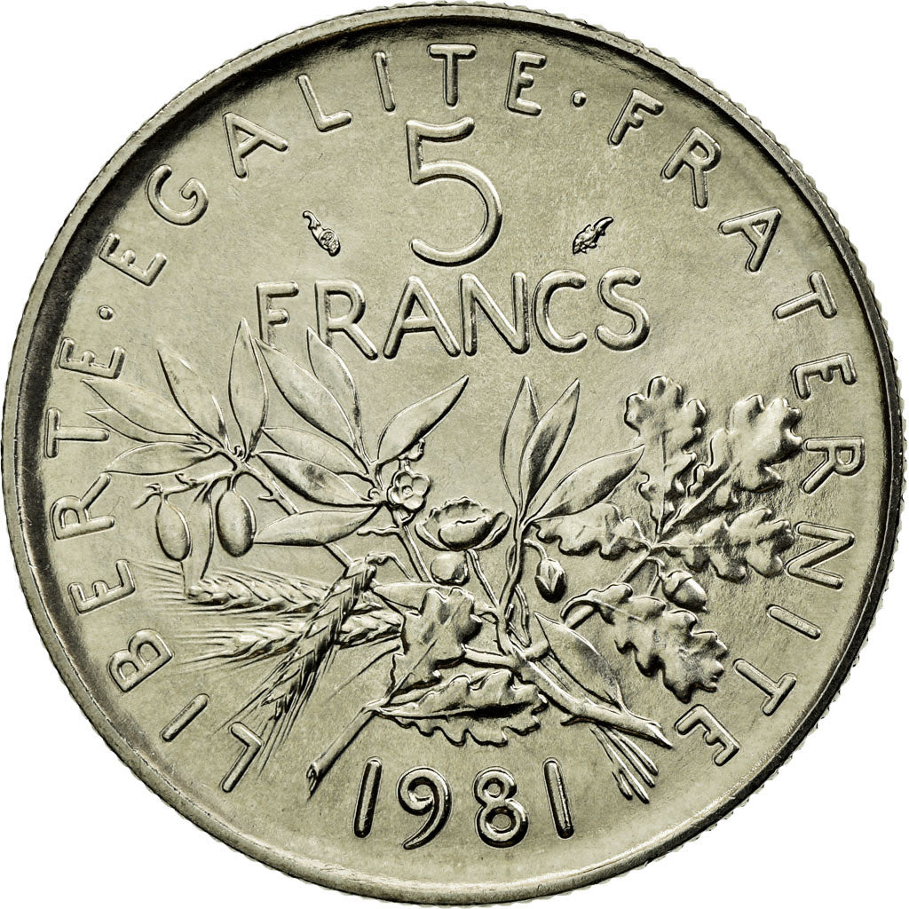 Monnaie, France, Semeuse, 5 Francs, 1981, Paris, FDC, Nickel Clad Copper-Nickel