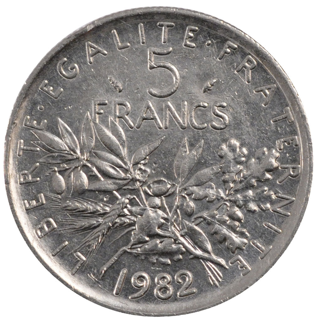 Coin, France, Semeuse, 5 Francs, 1982, Paris, MS(65-70), Nickel Clad