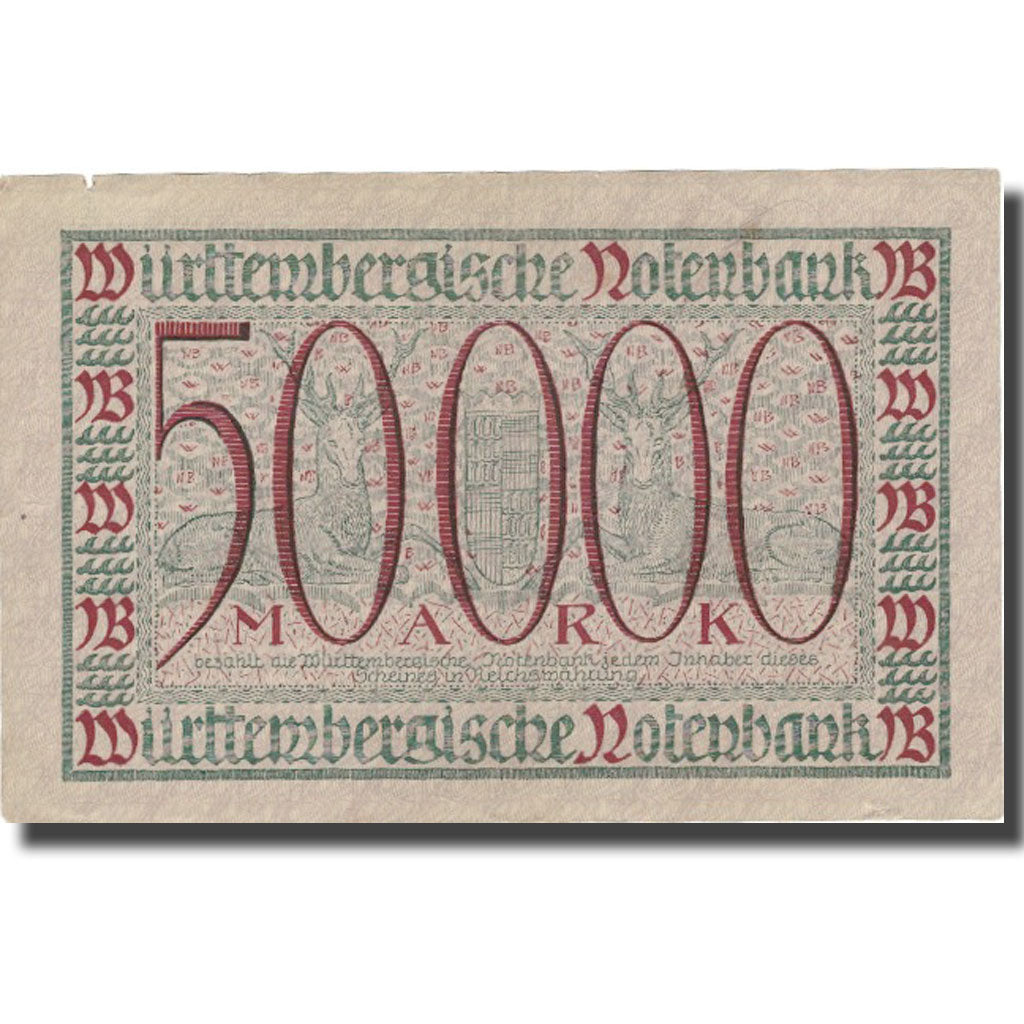 Banconote, Germania, Stuttgart, 50000 Mark, valeur faciale, 1923, 1923-07-10, BB
