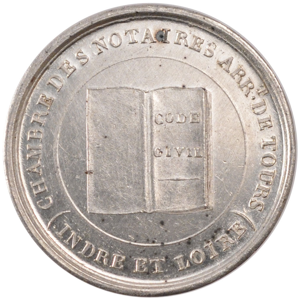 France, Token, Notary, MS(60-62), Silver, Lerouge:406