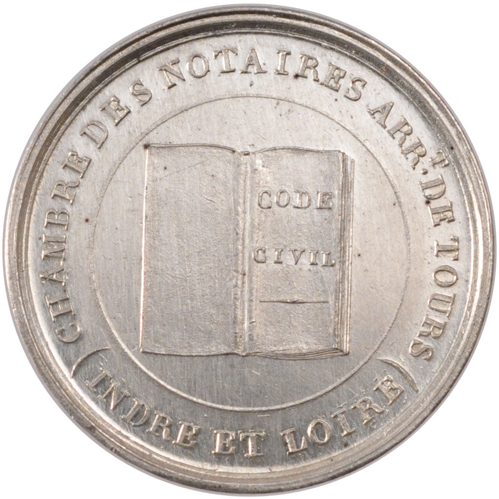 France, Token, Notary, MS(60-62), Silver, Lerouge:406