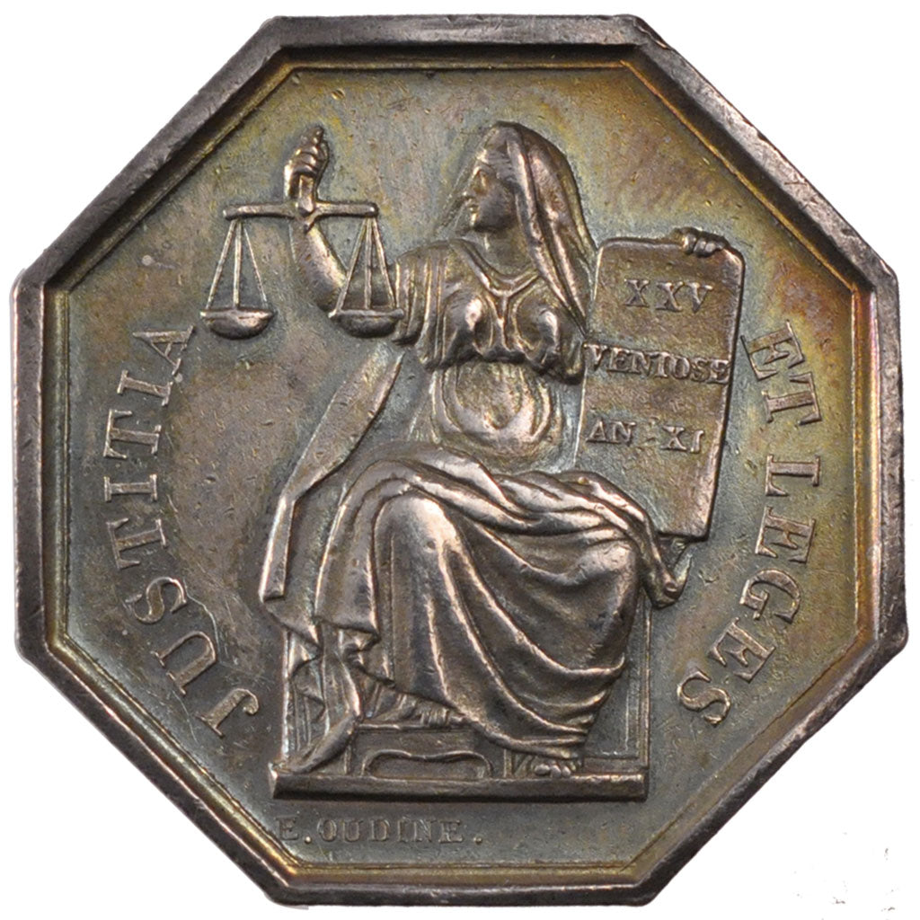 France, Jeton, Notary, SUP+, Argent, Lerouge:408b