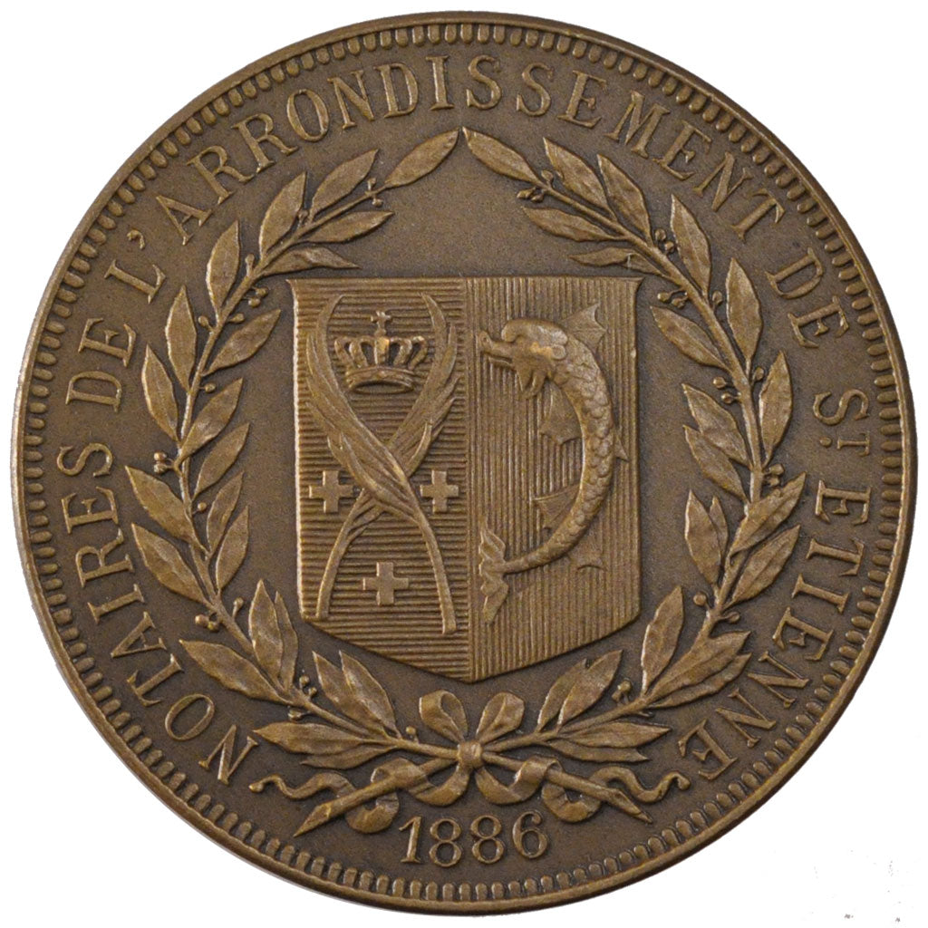 France, Jeton, Notary, 1886, SUP, Bronze, Lerouge:368e