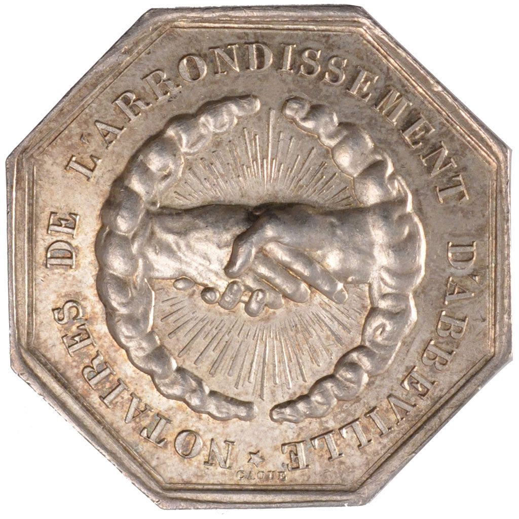 France, Token, Notary, MS(60-62), Silver, Lerouge:1a
