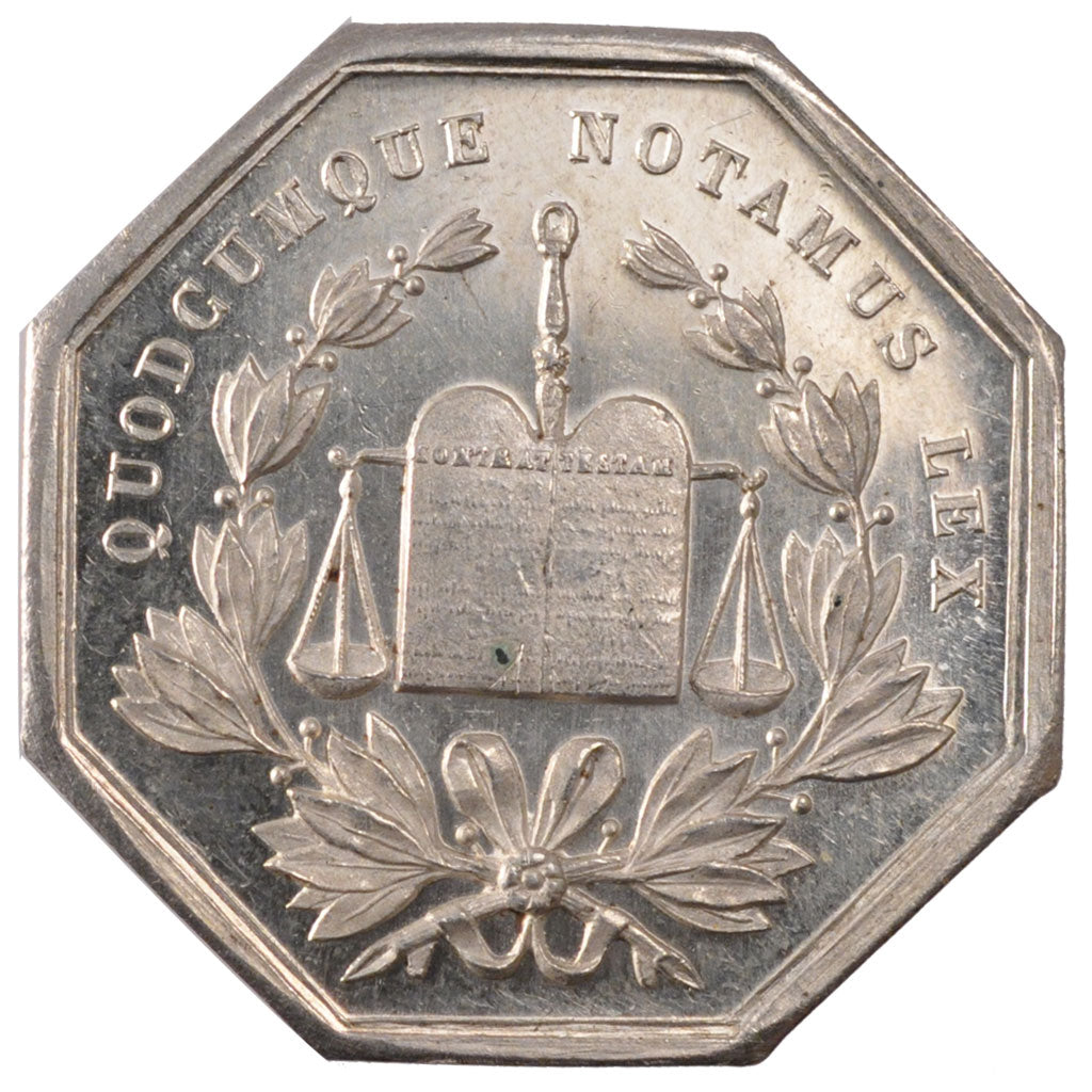 France, Token, Notary, MS(60-62), Silver, Lerouge:1