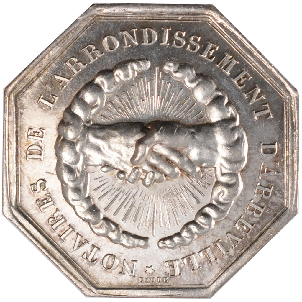 France, Token, Notary, MS(60-62), Silver, Lerouge:1