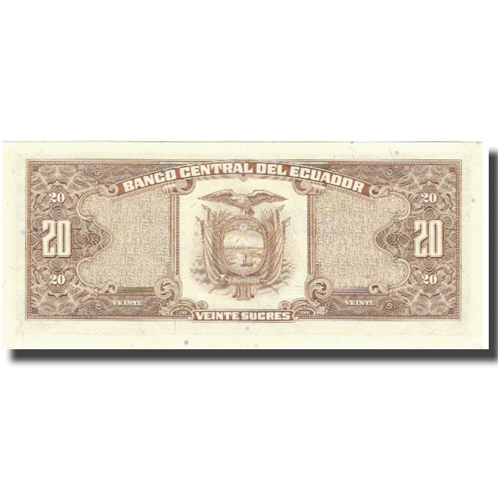 Banknote, Ecuador, 20 Sucres, 1988, 1988-11-22, KM:121Aa, UNC(65-70)