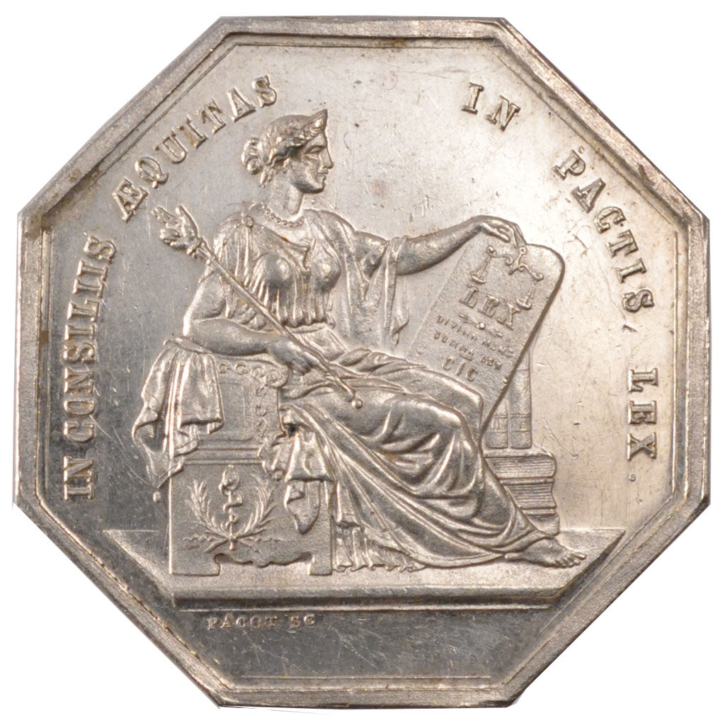 France, Token, Notary, AU(55-58), Silver, Lerouge:19