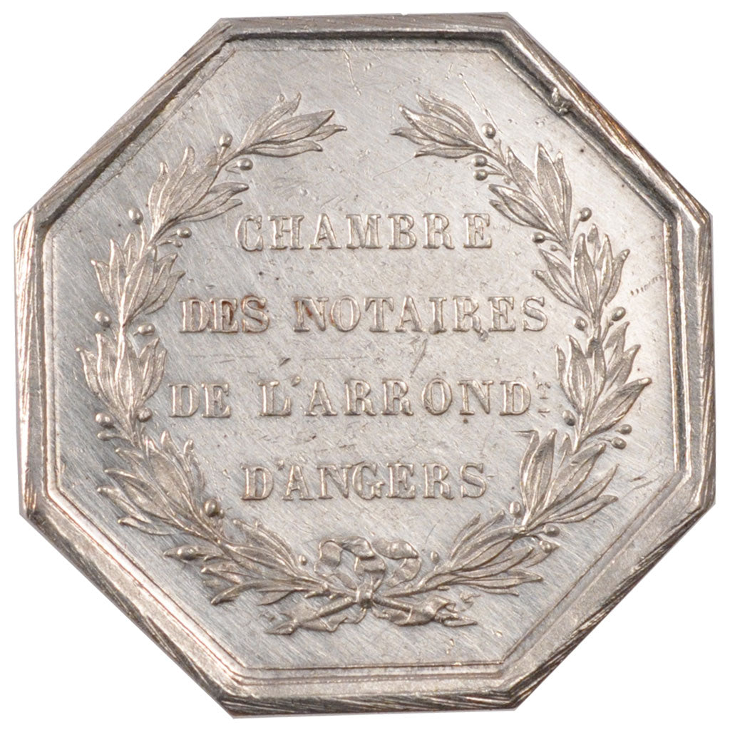 France, Token, Notary, MS(60-62), Silver, Lerouge:19a