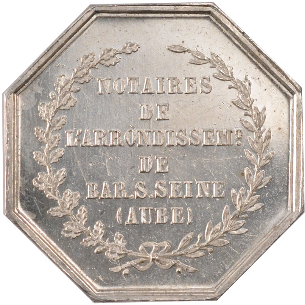 France, Token, Notary, MS(60-62), Silver, Lerouge:33