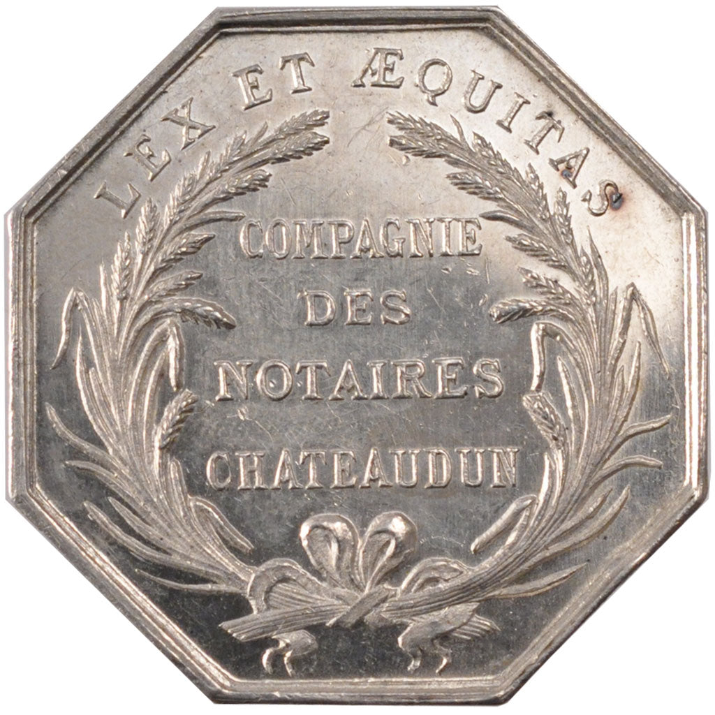 France, Token, Notary, MS(60-62), Silver, Lerouge:84
