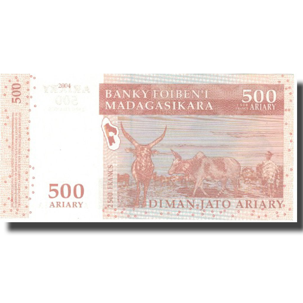 Billet, Madagascar, 500 Ariary, 2004, 2004, KM:88a, NEUF