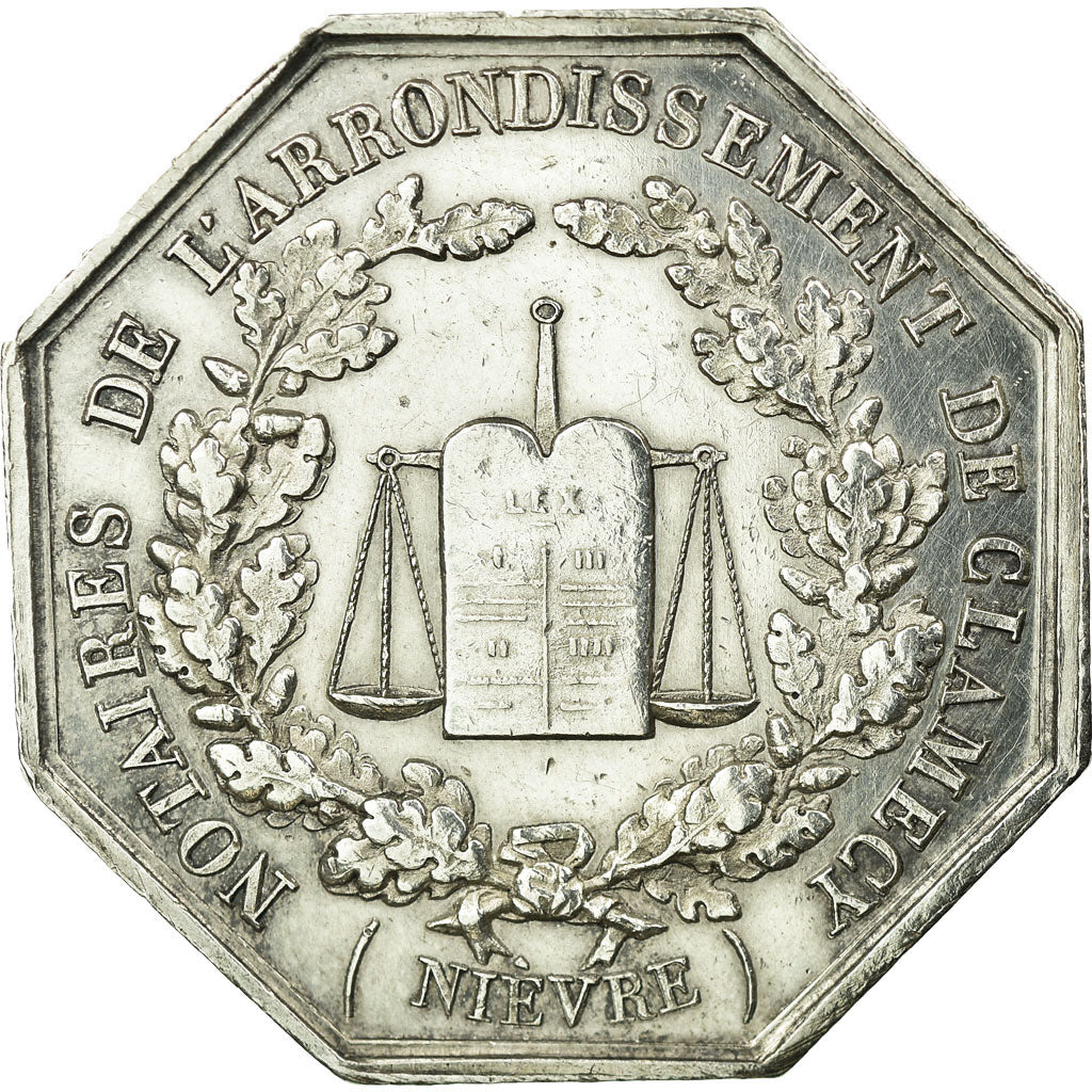 France, Jeton, Napoléon III, Notaires de l'Arrondissement de Clamecy, Nièvre
