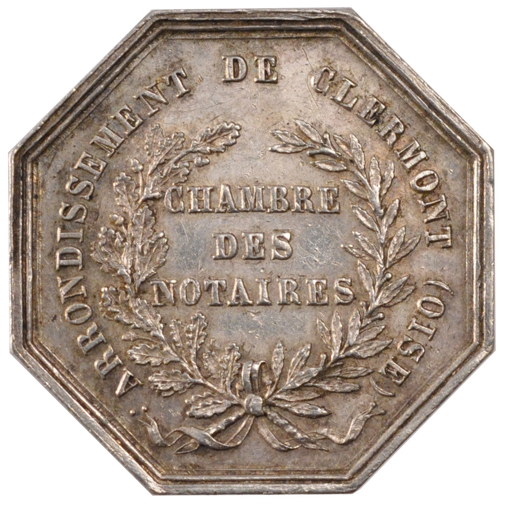 France, Token, Notary, 1824, AU(55-58), Silver, Lerouge:99c