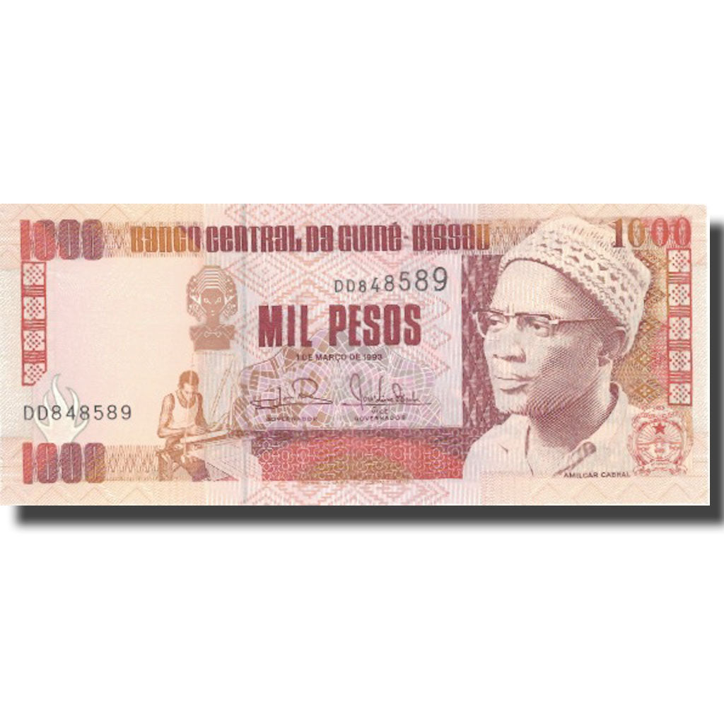 Banknote, Guinea-Bissau, 1000 Pesos, 1993, 1993-03-01, KM:13b, UNC(65-70)
