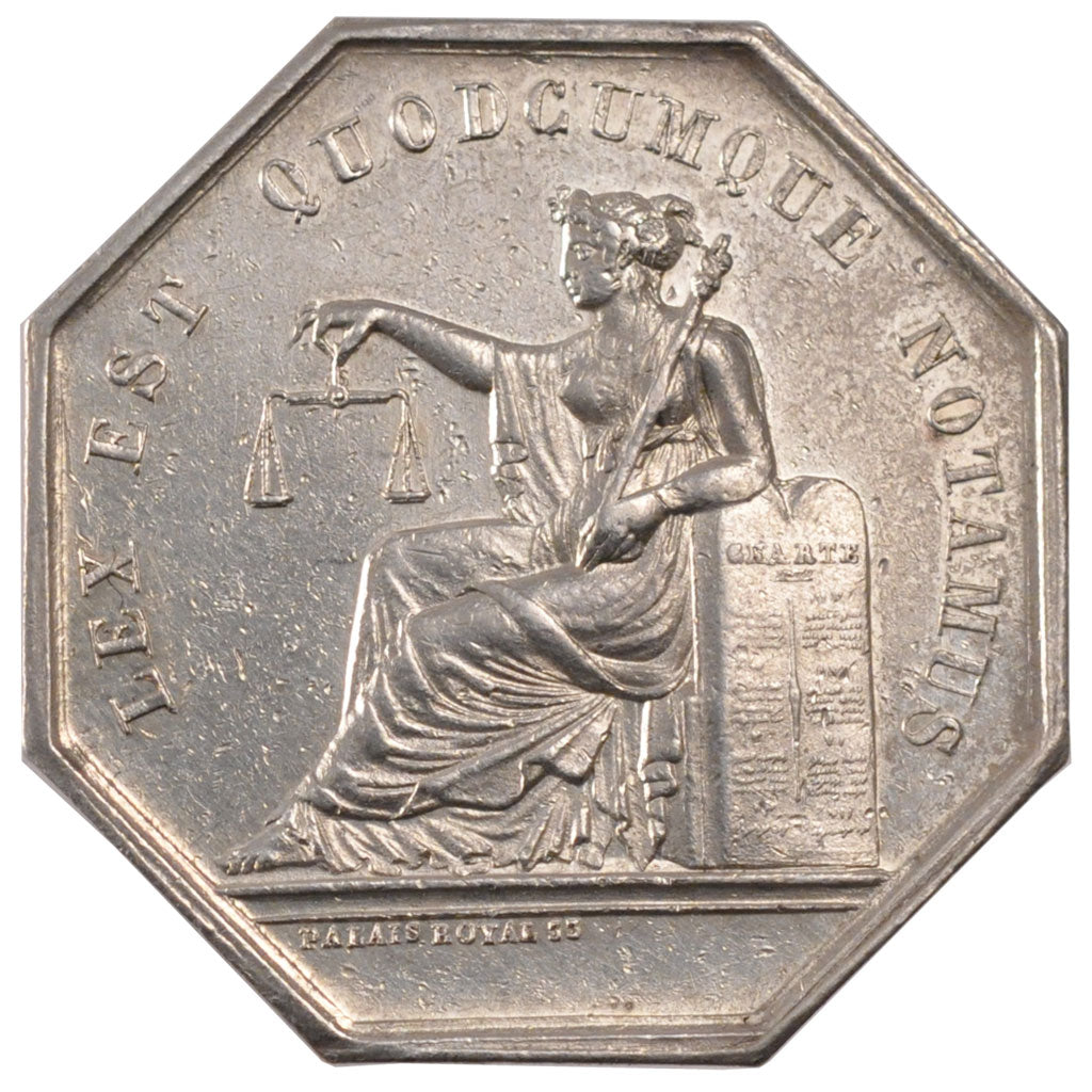 France, Token, Notary, AU(55-58), Silver, Lerouge:149