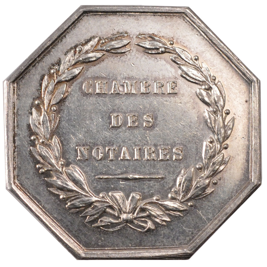 France, Token, Notary, MS(60-62), Silver, Lerouge:127a