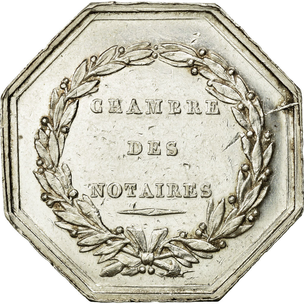 France, Token, Notary, AU(55-58), Silver, Lerouge:127