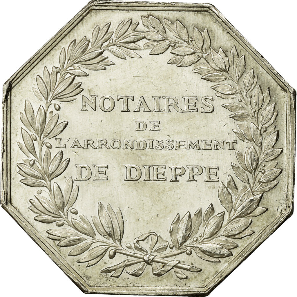 France, Token, Notary, MS(60-62), Silver, Lerouge:117
