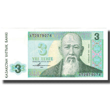 Nota, Cazaquistão, 3 Tenge, 1993, 1993, KM:8a, UNC(65-70)