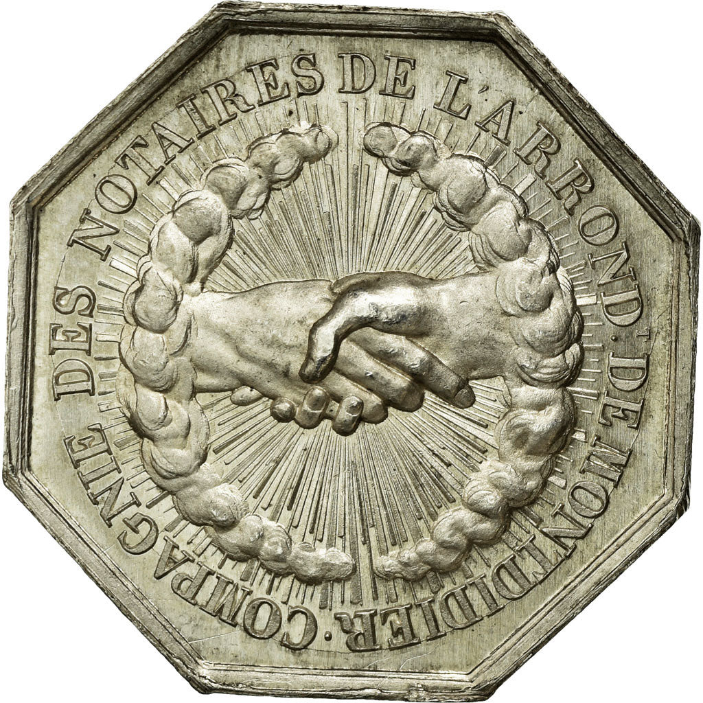 France, Token, Notary, MS(60-62), Silver, Lerouge:201