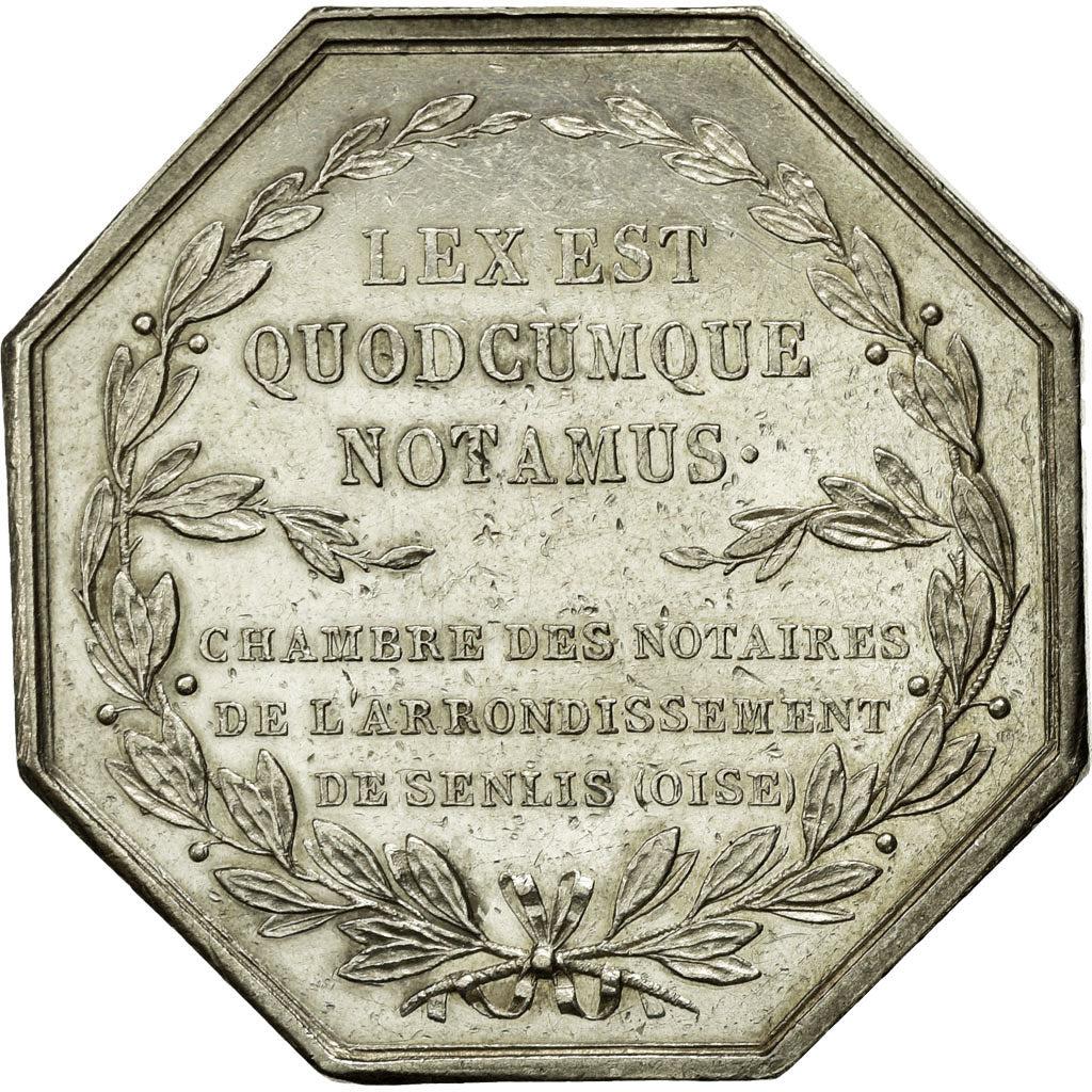 France, Token, Notary, AU(55-58), Silver, Lerouge:388